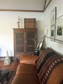 Antique pie safe, ceramic vessel, figural ceramic sculpture by Robert Brady