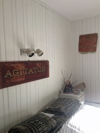 Antique hand painted sign "AGITATOR"