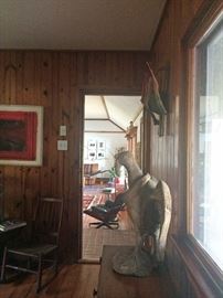 Peruvian Native-made carved wood eagle