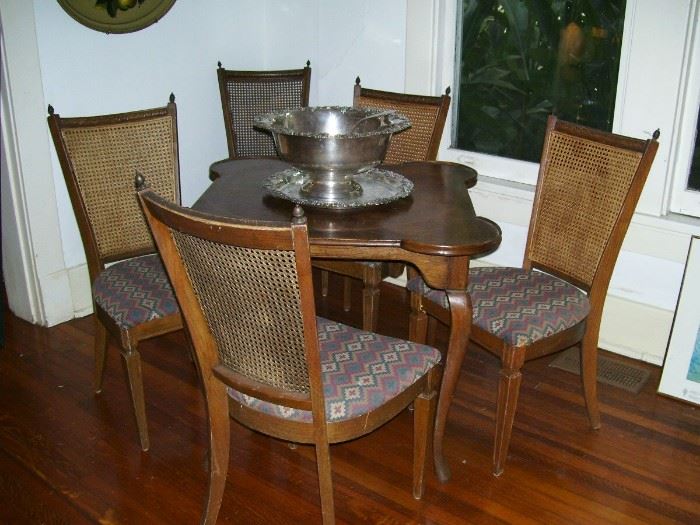Nice antique table - caned back chairs sold separately