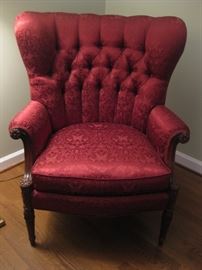 Great 1940's barrel back chair with nice detail.    $155