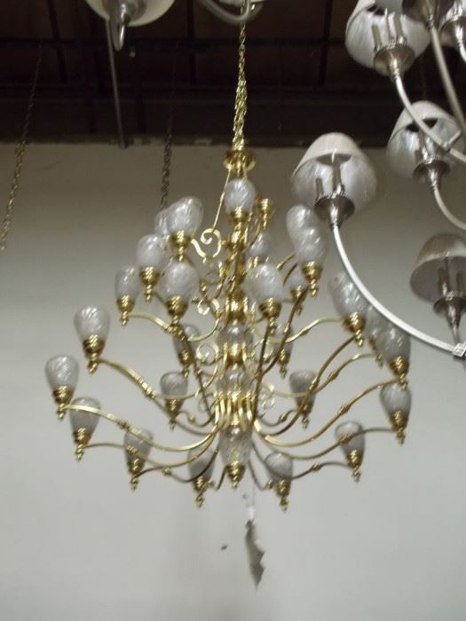 gold brass 50 light chandelier