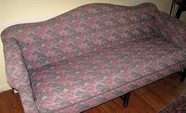 Flame pattern sofa. Chippendale style.