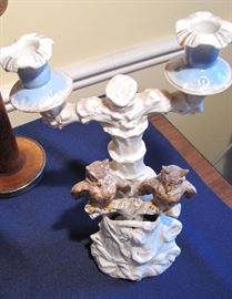 China paste candlestick with motion owls.