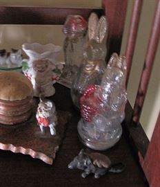 Bunny candy containers.