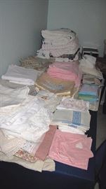 Some older linens, very little in the way of modern linens, kitchen or household.