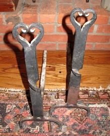 Heart andirons.