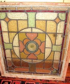 Four nice windows, two stained glass and two clear beveled.