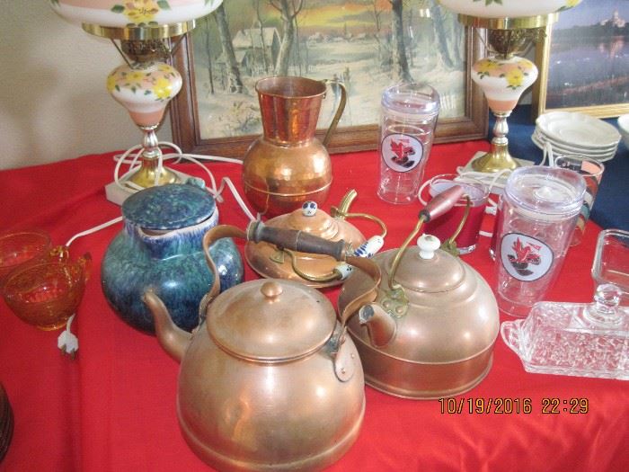 Copper tea kettles