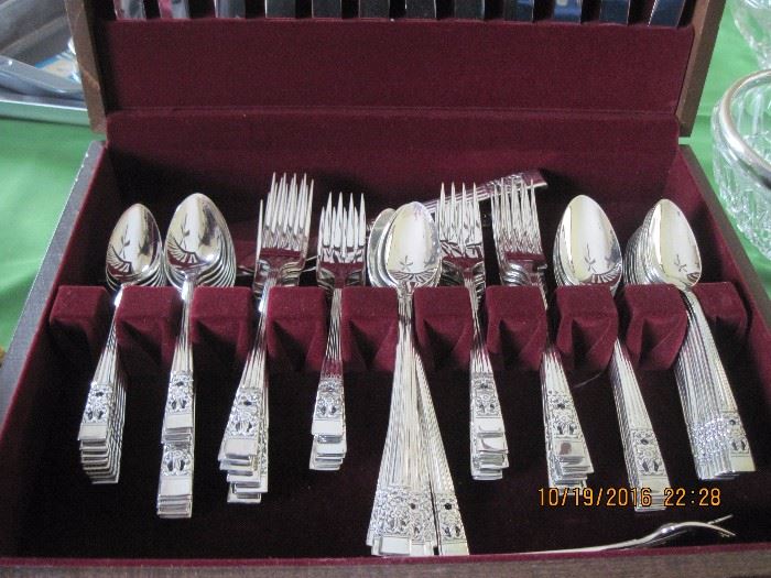 Silver plate....extremely large and nice set.