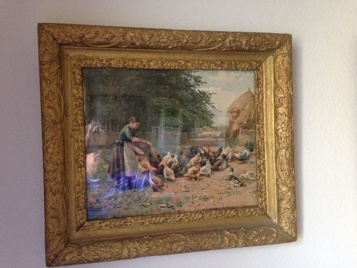 Vintage Picture with ornate frame