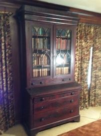 Empire Secretary Bookcase, circa 1840