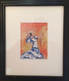 Acrylic by Chilean artist Fernando Fortoul, 4"x5"