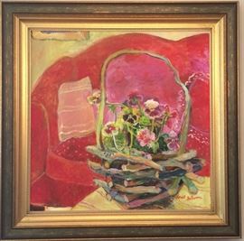 Oil on Canvas by California artist Kris Sullivan, 30"x30"