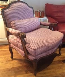 Carved frame Fauteuil (one of a pair)