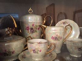 Lusterware coffee tea set.