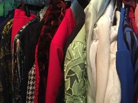 Evening dresses and suits 