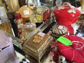 Vanity set and perfume bottle collection