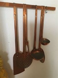 Copper serving pieces 