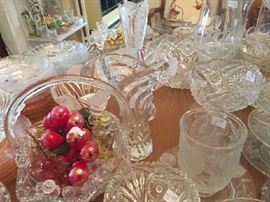 Cut crystal candy dishes
