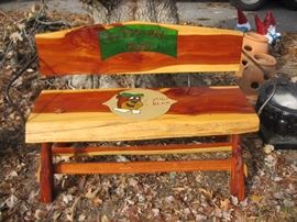 Cedar Yogi Bear Bench