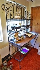 Wrought iron bakers rack