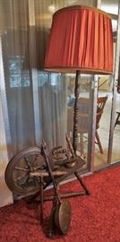 Spinning wheel lamp and bed warmer