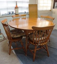 Maple dining table and chairs made in Sweden
