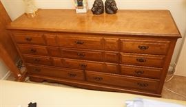 Solid maple dresser with mirror