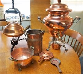More copper serving pieces