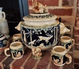 German punch bowl/tureen and mugs