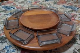 Danish lazy Susan serving set by Digsmed