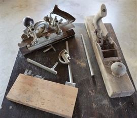 Stanley #45 plane and blades and another plane