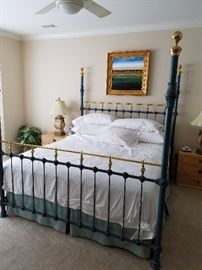 Beautiful  Iron Bed comes with box spring  and mattress.