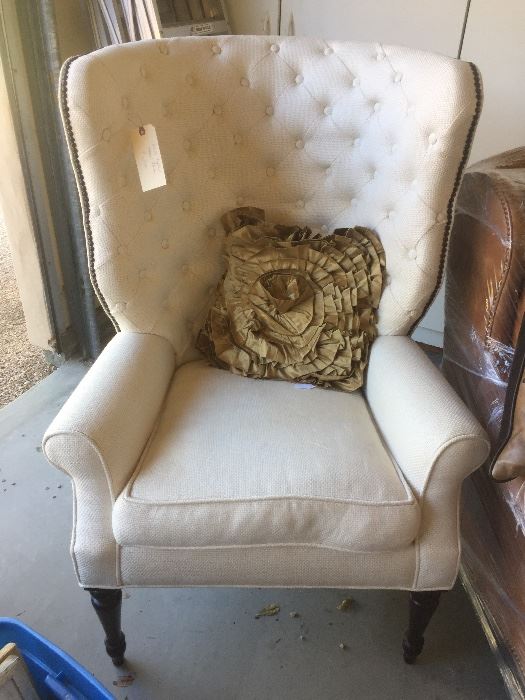 Fabulous large upholstered chair. Second matching one available.