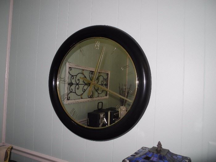 Large mirrored wall clock, unique!