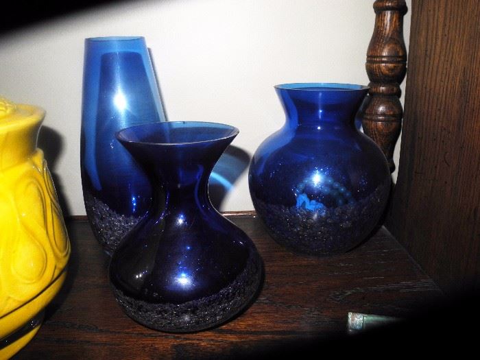 Pretty blue glass pieces