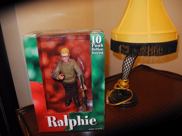 Ralphie and the "leg" lamp from A Christmas Story