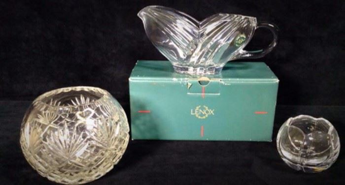 Lenox and other crystal vases