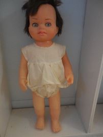 Vintage Chatty Cathy Baby, in Original Dress.She does not talk