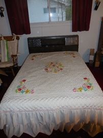 Vintage Embroidered Bed Cover. Full Size