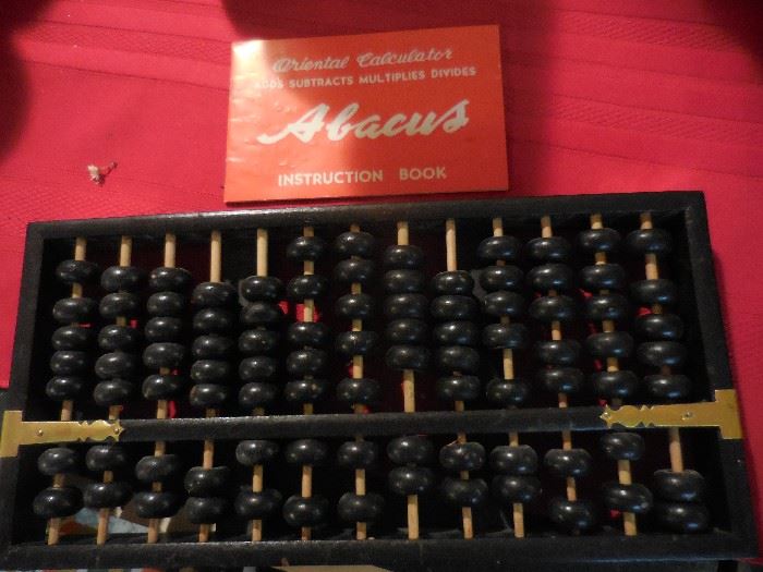 Vintage Abacus with Directions