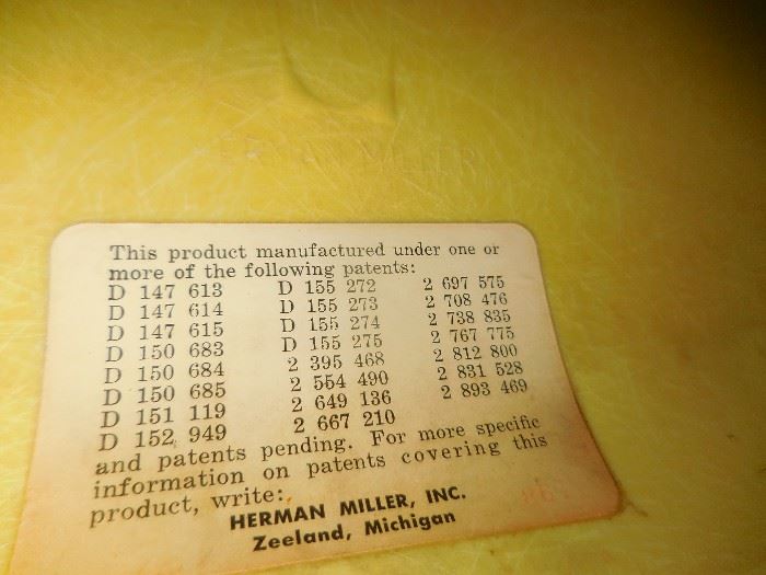 Original paper Label Herman Miller
