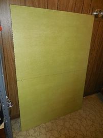 Mid Century Modern Chartreuse Laminate Dining Table, with leaf 
