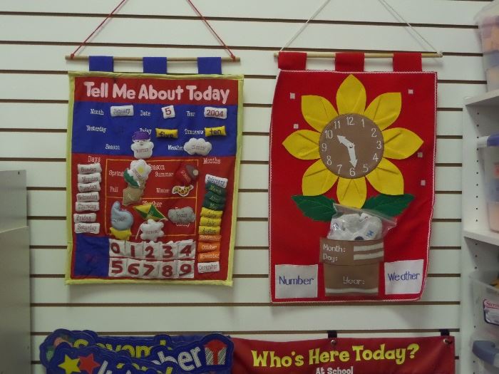 Classroom calendars, helper charts, weather, math & circle time hanging centers:)