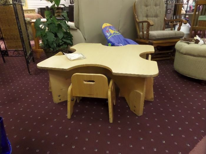 Lakeshore infant toddler transition table/chairs.  