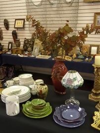 R. Wood Pottery and Spode Christmas dishes:)