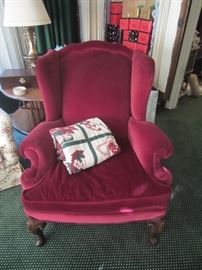 Two Cannell & Chaffin wing chairs
