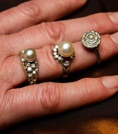 Dimond and Pearl rings
