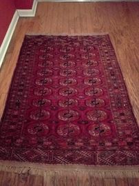 Cute Bokara, hand woven, 100% wool rug, measures    3' 2" x 5' 6"